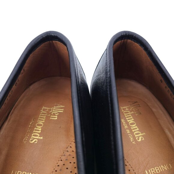 Allen Edmonds Italian Dress Shoes Men 8 Butter Soft Black Leather Tassel Loafers - Picture 10 of 13